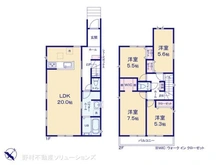 【神奈川県/相模原市中央区上溝】相模原市中央区上溝4丁目 新築一戸建て 間取り図