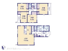 【神奈川県/座間市相武台】座間市相武台1丁目 新築一戸建て 間取り図