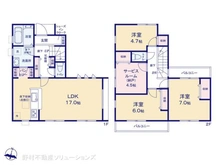 【神奈川県/大和市西鶴間】大和市西鶴間8丁目 新築一戸建て 間取り図