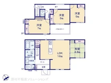 【神奈川県/相模原市中央区千代田】相模原市中央区千代田1丁目 新築一戸建て 間取り図