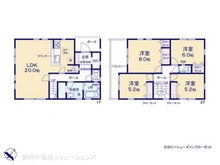 【神奈川県/相模原市南区東大沼】相模原市南区東大沼4丁目 新築一戸建て 間取り図