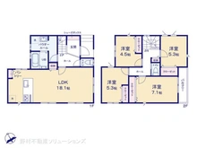 【神奈川県/相模原市中央区東淵野辺】相模原市中央区東淵野辺5丁目 新築一戸建て 間取り図