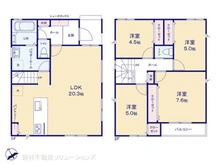 【神奈川県/相模原市中央区東淵野辺】相模原市中央区東淵野辺5丁目 新築一戸建て 間取り図