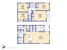 【神奈川県/相模原市中央区東淵野辺】相模原市中央区東淵野辺5丁目 新築一戸建て 間取り図