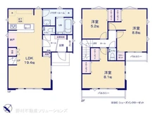 【神奈川県/相模原市南区大野台】相模原市南区大野台7丁目 新築一戸建て 間取り図