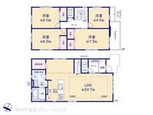 【神奈川県/相模原市南区東林間】相模原市南区東林間7丁目 新築一戸建て 間取り図