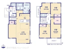 【東京都/町田市金森東】町田市金森東4丁目 新築一戸建て 間取り図