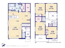 【東京都/町田市忠生】町田市忠生4丁目 新築一戸建て 間取り図