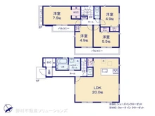 【神奈川県/座間市ひばりが丘】座間市ひばりが丘5丁目 新築一戸建て 間取り図