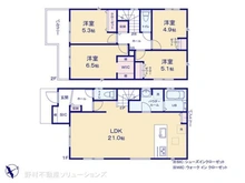 【神奈川県/座間市ひばりが丘】座間市ひばりが丘5丁目 新築一戸建て 間取り図