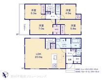 【神奈川県/座間市ひばりが丘】座間市ひばりが丘5丁目 新築一戸建て 間取り図