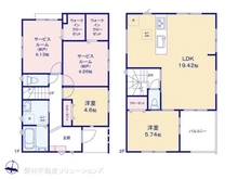【神奈川県/相模原市南区東林間】相模原市南区東林間6丁目 新築一戸建て 間取り図