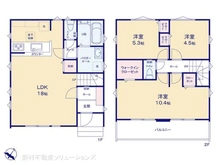 【神奈川県/大和市南林間】大和市南林間8丁目 新築一戸建て 間取り図