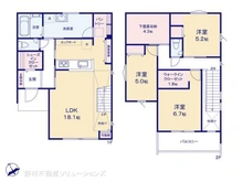 【神奈川県/相模原市中央区宮下本町】相模原市中央区宮下本町2丁目 新築一戸建て 間取り図