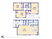 【神奈川県/大和市西鶴間】大和市西鶴間7丁目 新築一戸建て 間取り図