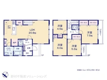 【神奈川県/相模原市南区大野台】相模原市南区大野台7丁目 新築一戸建て 間取り図