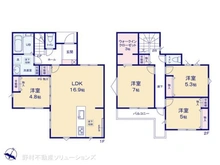 【神奈川県/相模原市中央区上溝】相模原市中央区上溝 新築一戸建て 間取り図