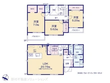 【神奈川県/相模原市中央区光が丘】相模原市中央区光が丘3丁目 新築一戸建て 間取り図
