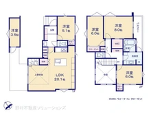 【神奈川県/相模原市南区御園】相模原市南区御園1丁目 新築一戸建て 間取り図
