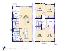 【神奈川県/相模原市南区下溝】相模原市南区下溝 新築一戸建て 間取り図