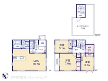 【神奈川県/相模原市南区鵜野森】相模原市南区鵜野森3丁目 新築一戸建て 間取り図