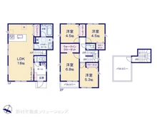 【神奈川県/大和市上草柳】大和市上草柳6丁目 新築一戸建て 間取り図