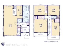 【神奈川県/相模原市南区上鶴間本町】相模原市南区上鶴間本町8丁目 新築一戸建て 間取り図