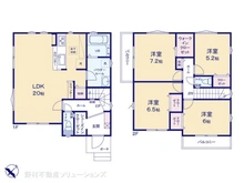 【神奈川県/相模原市南区上鶴間本町】相模原市南区上鶴間本町8丁目 新築一戸建て 間取り図