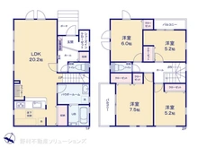 【神奈川県/相模原市中央区並木】相模原市中央区並木3丁目 新築一戸建て 間取り図