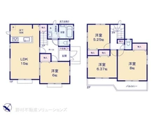 【神奈川県/大和市福田】大和市福田 新築一戸建て 間取り図