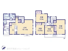 【神奈川県/相模原市中央区上溝】相模原市中央区上溝4丁目 新築一戸建て 間取り図