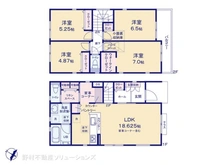 【神奈川県/相模原市中央区上溝】相模原市中央区上溝4丁目 新築一戸建て 間取り図