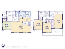 【神奈川県/大和市渋谷】大和市渋谷3丁目 新築一戸建て 間取り図