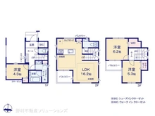 【神奈川県/大和市桜森】大和市桜森1丁目 新築一戸建て 間取り図
