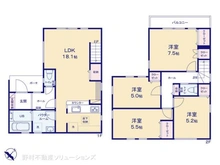 【神奈川県/相模原市南区古淵】相模原市南区古淵6丁目 新築一戸建て 間取り図