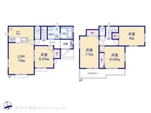 【神奈川県/大和市福田】大和市福田 新築一戸建て 間取り図
