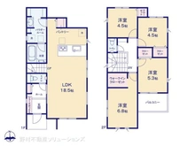 【神奈川県/座間市四ツ谷】座間市四ツ谷 新築一戸建て 間取り図