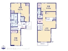 【神奈川県/大和市上草柳】大和市上草柳2丁目 新築一戸建て 間取り図