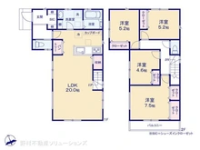 【神奈川県/横浜市保土ケ谷区仏向町】横浜市保土ケ谷区仏向町 新築一戸建て 間取り図
