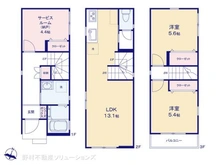 【神奈川県/横浜市西区戸部本町】横浜市西区戸部本町 新築一戸建て 間取り図