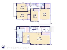 【神奈川県/横浜市保土ケ谷区鎌谷町】横浜市保土ケ谷区鎌谷町 新築一戸建て 間取り図
