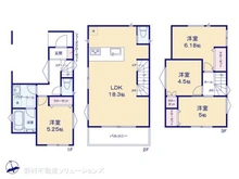 【神奈川県/横浜市保土ケ谷区川島町】横浜市保土ケ谷区川島町 新築一戸建て 間取り図