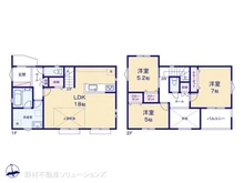 【神奈川県/横浜市南区六ツ川】横浜市南区六ツ川2丁目 新築一戸建て 間取り図