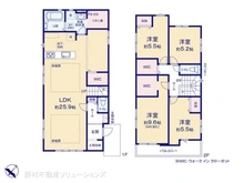 【神奈川県/横浜市保土ケ谷区上星川】横浜市保土ケ谷区上星川2丁目 新築一戸建て 間取り図