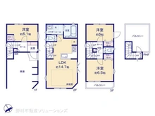 【神奈川県/横浜市中区本牧町】横浜市中区本牧町2丁目 新築一戸建て 間取り図