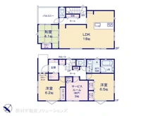 【神奈川県/横浜市南区六ツ川】横浜市南区六ツ川2丁目 新築一戸建て 間取り図