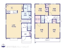 【神奈川県/藤沢市下土棚】藤沢市下土棚 新築一戸建て 間取り図
