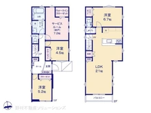 【神奈川県/茅ヶ崎市若松町】茅ヶ崎市若松町 新築一戸建て 間取り図