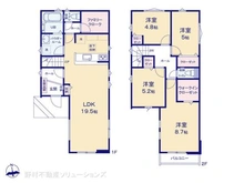 【神奈川県/茅ヶ崎市若松町】茅ヶ崎市若松町 新築一戸建て 間取り図
