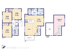 【神奈川県/藤沢市鵠沼海岸】藤沢市鵠沼海岸3丁目 新築一戸建て 間取り図